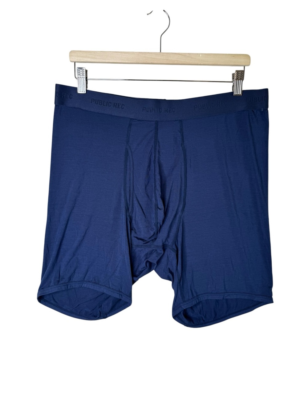 Public Rec Barely There Boxer Brief Underwear Navy Men's Size 42